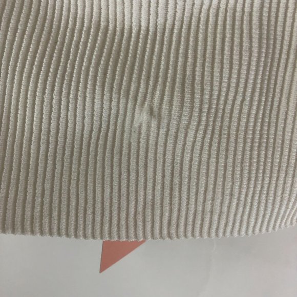 Quince Womens Cropped Halter Sweater Knit Tank Textured Stretch Ribbed Ivory XS - Picture 5 of 7